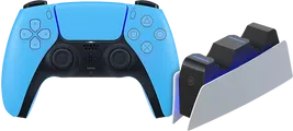 Sony PlayStation 5 DualSense Draadloze Controller Starlight Blue + BlueBuilt oplaadstation