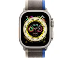 Apple Watch Ultra - 4G/LTE - 49mm - Kast van titanium - Blauw/Grijs Trail bandje - M/L