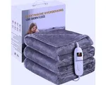 Elektrische Deken 160 x 130 cm - Flanel Warmtedeken met Auto-Off Timer - 9 Warmtestanden - Oververhittingsbeveiliging & Wasbaar - Ideaal Voor Thuisgeb