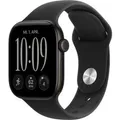 Apple Watch Series 12 GPS 42mm Black Aluminium Gehäuse mit Black Sport Band - M/L