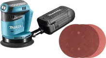 Makita DBO180ZJ (zonder accu) + Bosch Schuurschijf 125 mm K80, K120, K240 (25x)