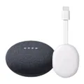 Google Nest Mini Grijs + Google Chromecast 4K
