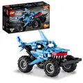 LEGO 42134 Technic Monster Jam Megalodon, 2-i-1 Pull-back Haj Bil till Lusca Low Racingbil
