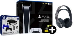 Sony Playstation 5 Digital Edition + Pulse 3d Wireless Headset Qware PS5 Gaming Starter Kit Bundel
