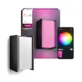 Philips Hue Turaco Buitenwandlamp, Instelbaar Wit en Gekleurd Licht, Helder 1100 lm, A60-lamp Inbegrepen, Dimbaar, IP44 Weerbestendig, Matter Compatib