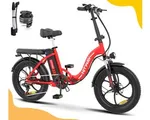 Hitway BK6S Elektrische Fiets | Opvouwbare E-bike | 20 Inch Fatbike | 12AH | 25km/h | 7 Versnellingen | Rood