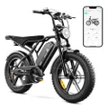 TST E Bikes Fatbike 20 Zoll Elektrofahrrad Herren Damen Elektro Fahrrad mit APP-Steuerung und Federung, E Fatbike 48V 15Ah Batterie 250W Motor 25km/h,