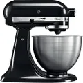 KitchenAid UK - KitchenAid Mixeur sur socle (5K45SSBOB) + trancheuse et broyeur de légumes (5KSMVSA), BUNDLECLASSICVEGGIE_UK, noir