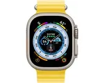 Apple Watch Ultra - 4G/LTE- 49mm - Titanium kast - Geel Ocean bandje