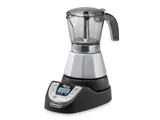 De'Longhi EMKP42.B Alicia PLUS - Elektrische Moka-Kaffeemaschine, 450 W, 2-4 Tassen, Kunststoff, Schwarz / Silber Black