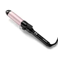 BaByliss 38mm Krultang - Satin Touch Cilinder, 10 Temperatuurinstellingen, Pro Styling Tool met Geïntegreerde Standaard, Zwart & Roze, C338E