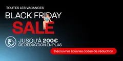 Jusqu'à 200 € de réduction en plus par réservation!