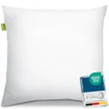 Beautissu Hoofdkussen 80x80 cm BeauNuit NK - Gewatteerde Microvezel Vulling 800g – Wasbaar Kussen Geschikt voor Mensen met een Allergie - Medium Zacht