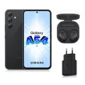 Samsung Galaxy A54 Smartphone Android 5G 128 Go Graphite, Chargeur secteur 25W inclus Noir + Samsung Galaxy Buds FE Écouteurs sans fil Graphite