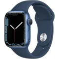 Apple Watch Series 7 GPS &#8211; 41mm &#8211; Boîtier Blue Aluminium &#8211; Bracelet Abyss Blue Sport