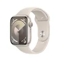 Apple Watch Series 9 GPS 45mm Smartwatch con cassa in alluminio color galassia e Cinturino Sport galassia - M/L. Fitness tracker, app Livelli O₂, disp