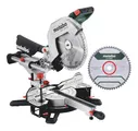 Metabo KGS 305 M 613305900 Set afkortzaag (karton, met 2e hardmetalen zaagblad, klasse M, zaag, robuuste constructie, met tafelverbredering)