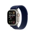 Apple Watch Ultra 2 (49 mm GPS + Cellular) Montre de Sport connectée avec Boîtier en Titane Naturel et Boucle Trail Bleu (S/M). Suivi de l’activité, G