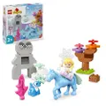 LEGO Duplo Disney Elsa et Bruni dans la Forêt Enchantée - Jouet Éducatif Reine des Neiges 2 pour Fille ou Garçon dès 2 Ans - 4 Figurines Dont Mini-Pou
