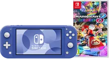 Nintendo Switch Lite Blauw + Mario Kart 8 Deluxe Switch