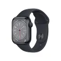 Apple Watch Series 8 (GPS, 41mm) Smartwatch con cassa in alluminio color mezzanotte con Cinturino Sport color mezzanotte - Regular. Fitness tracker, a