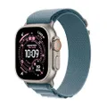 Apple Watch Ultra 3 GPS + Cellular, Cassa 49 mm in titanio naturale con Alpine Loop blu chiaro - Medium