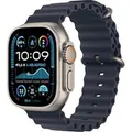 Apple Watch Ultra 2 LTE 49mm Titanium Natur Ocean Armband marine MX4D3FD/A