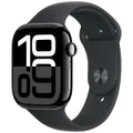 Apple Watch Series 10 Gps 46mm Jet Black Aluminium Case With Black Sport Band - M/l