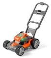 Husqvarna Spielzeug Rasenmäher – Kinder Rasenmäher mit Einschaltknopf, realistischen Motorgeräuschen & blinkenden Lichtern – Batterien enthalten – Gar