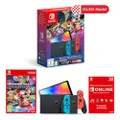 Nintendo Switch OLED Neon + Mario Kart 8 Deluxe Bundle + NSO