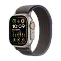 Apple Watch Ultra 2 GPS + Cellular, 49 mm Titangehäuse, Trail Loop Blau/Schwarz – S/M