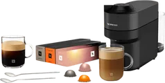 De'Longhi Nespresso Vertuo Pop ENV90.B + 30 Capsules et 2 Tasses en Verre