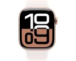 Apple Watch Series 10 - Wifi - 42mm - Rose Goudkleurig Aluminium Case met Light Blush Sportbandje - S/M