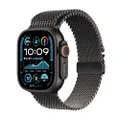 Apple Watch Ultra 2 GPS + Cellular 49mm Smartwatch, Sports Watch with Black Rugged Titanium Case with Black Milanese Loop - S. Fitness Tracker, Precis