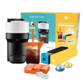 Koffiemachine Nespresso Vertuo Pop Coconut White + 20 capsules + Tumbler + Ijsblokjesvorm