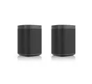 Sonos One SL Smart Speaker, set met 2 kamers, zwart (krachtig geluid, wifi-streaming met multiroom en app-besturing en AirPlay2), twee luidsprekers vo
