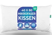 KNERST Hoofdkussen 40x80 Comfortabel Ademend Wasbaar 95C Made in EU