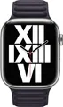 Apple Watch S/M bandje &#8211; Leer &#8211; Voor Apple Watch 3/4/5/6/7/8/SE/Ultra 42/44/45/49 mm &#8211; Ink