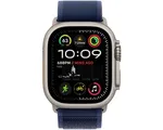 Apple Watch Ultra 2 GPS + Cellular - 49mm - Natural Titanium Case met blauwe Trail Loop - S/M
