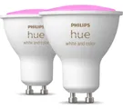 PHILIPS HUE White &amp; Colour Ambiance Bluetooth LED Bulb &#8211; GU10, Twin Pack