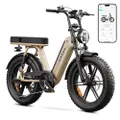 TST E Bike 20" x 4.0" Fatbike Elektrofahrrad mit 48V 15AH Akku, 250W Motor, 60km Reichweite, Tiefeinstieg, Federung, LCD-Display & App-Steuerung - Ide