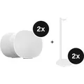 Sonos Stereo Set - mit 2x Era 300 + Standfuu00df Paar - Weiu00df (+GRATIS Hombli Lichterkette)