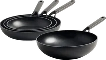 KitchenAid Classic Forged Bratpfannenset 20 + 24 + 28u00a0cm + Wok 28u00a0cm