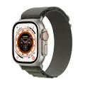 Apple Watch Ultra (GPS + Cellular, 49mm) Smartwatch - Titangehäuse, Alpine Loop Grün - Medium. Fitnesstracker, präzisesGPS, Aktionstaste, extra Lange 