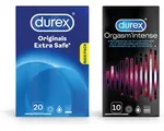 Durex - 30 Condooms - Extra Safe 20 stuks - Orgasm Intense 10 stuks - Voordeelverpakking