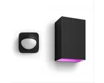 Philips Hue Resonate Wandlamp voor Buiten Up en Down (Zwart) - Buitenlamp met Bewegingssensor - Wit en Gekleurd Licht - Incl. 1 Hue Bewegingssensor vo