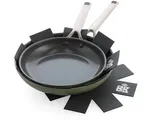 BK Sublime Koekenpannenset 2-delige - 24/28cm - PFAS-vrije antikleeflaag - Koekenpan inductie - Keramische koekenpan - Ovenbestendig tot 220°C - Goude