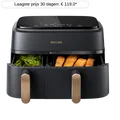 Philips Airfryer 3000-serie Dual Basket - Na352/00 Dubbele Mand 9 L Tot 6 Personen Heteluchtfriteuse Zwart