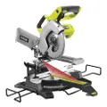 Ryobi Accukap-/verstekzaag R18MS216-0 (zonder accu, afkortzaag met trekfunctie, traploze verstekhoek, hellingshoek 0° - 45°, tafelblad van gegoten alu