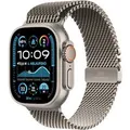 Apple Watch Ultra 2 LTE 49mm Titanium Natur Gehu00e4use mit Natur Titan Milanese Armband - S